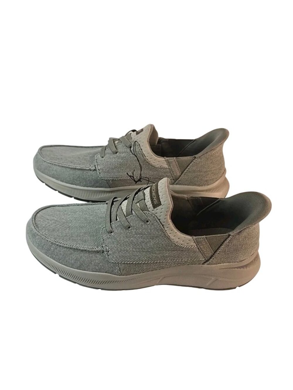 Skechers Mens Hands Free Swift Fit Moccasin Toe Canvas Sneaker size 8